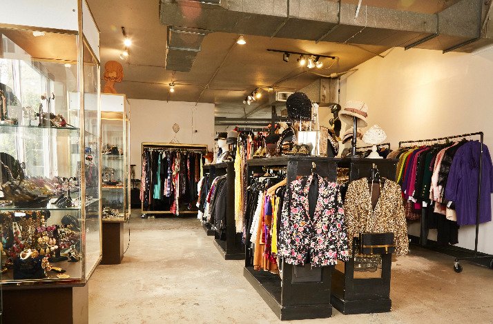 The Way We Wore showroom with vintage fashion archives.