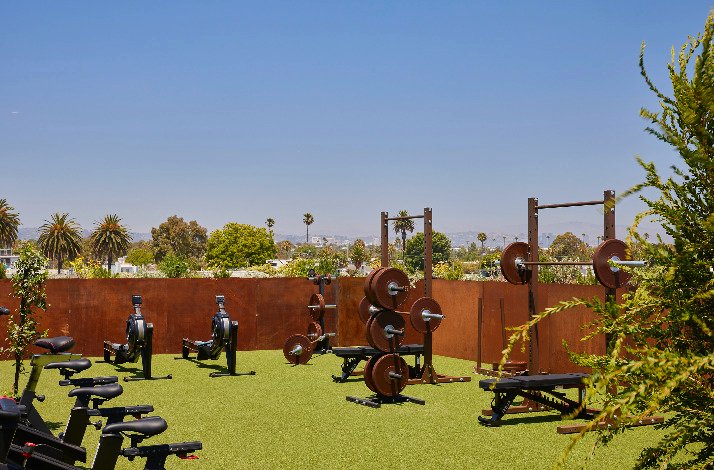 HUME club`s facilities outside on a sunny day.