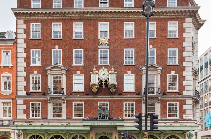 Facade of Fortnum & Mason in London.