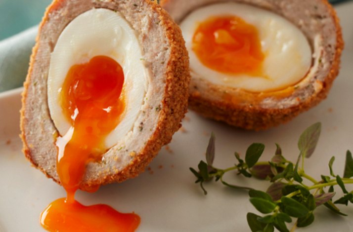 Scotch eggs prepared at Fortnum & Mason Piccadilly store.
