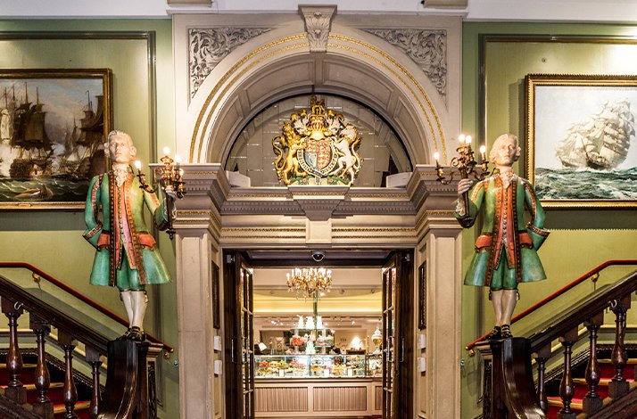 Entrance of Fortnum & Mason's Iconic store.