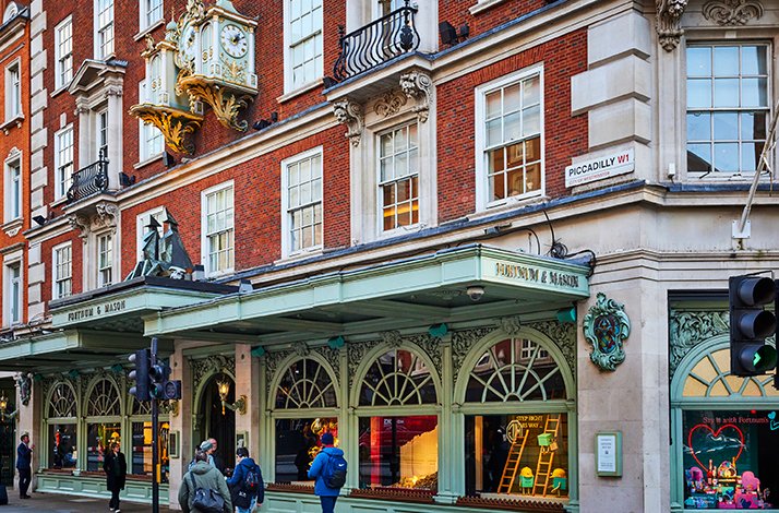 Exterior of Fortnum & Mason.