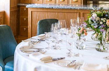 Table set for guests at Fortnum & Mason, one of Britain's most cherished institutions.