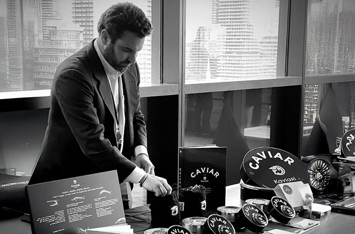 An Axyon caviar expert guides through a three-variety tasting.