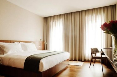 The interior of the The Square  boutique hotel 