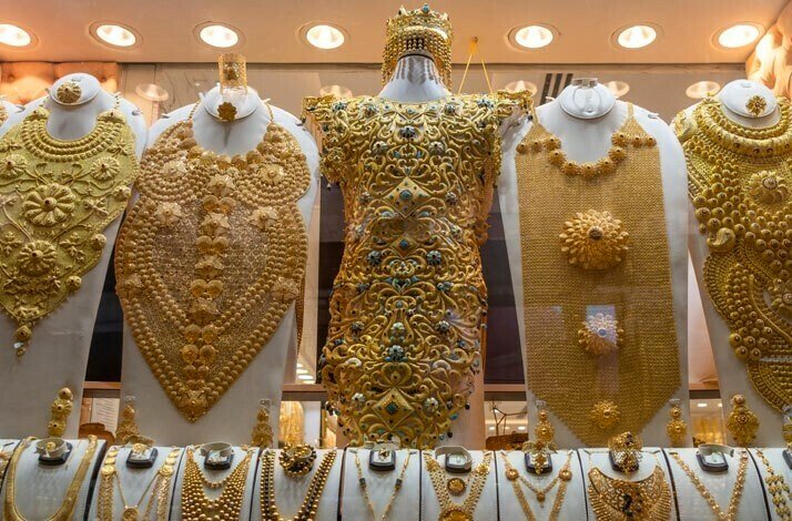 An exotic jewelry display