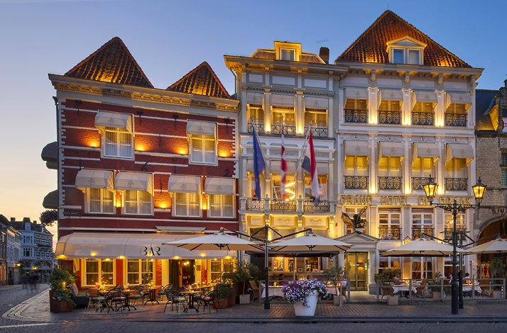 The historic Grand Hotel de Draak in Bergen Op Zoom, the Netherlands's oldest hotel