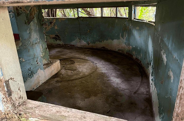 Restricted-access site to abandoned bunker.