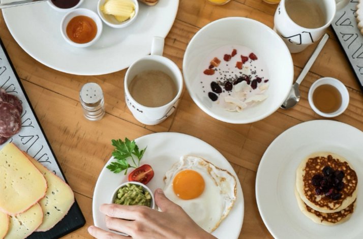 Delicious breakfast served at Hotel ARTIEM Asturias.