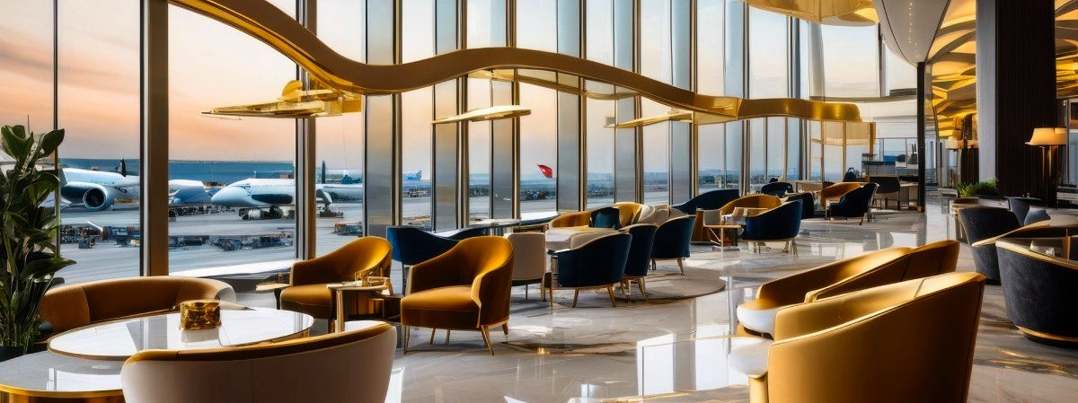 Lounge area at an airport.