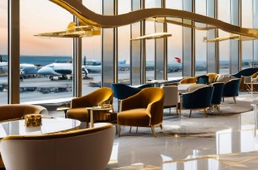 Lounge area at an airport.