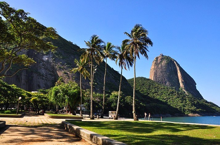 Sugarloaf Mountain, a peak situated in Rio de Janeiro, Brazil, on a peninsula at the mouth of Guanabara Bay.