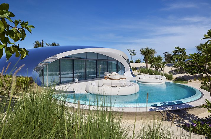 The exterior of St. Regis Red Sea Resort