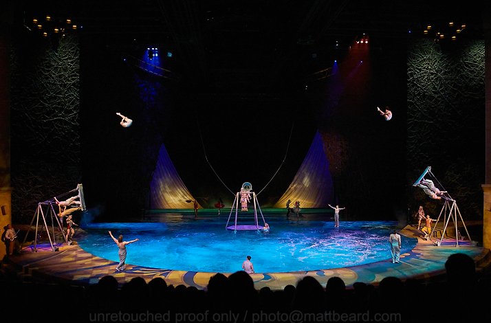Cirque du Soleil artists performing 'O'