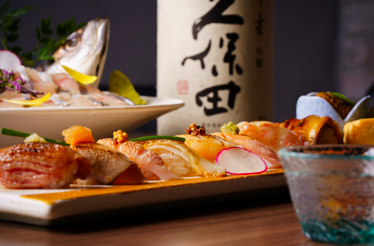 Examples of Japanese dishes served at ODDS & Zushi ANA