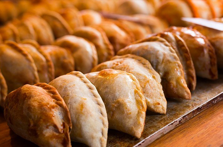 Empanadas served during the food-focused walking tour of Buenos Aires