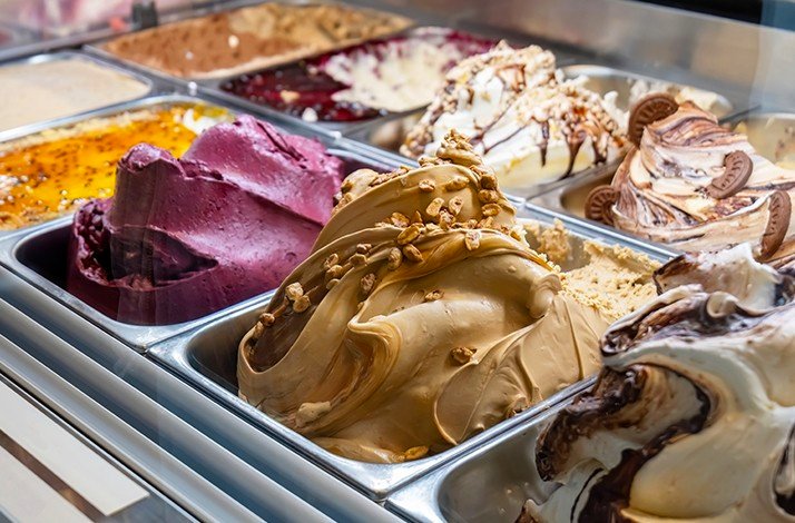 Ice cream served during the food-focused walking tour of Buenos Aires