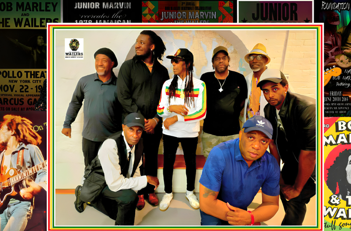 Promotional poster for The Legendary Wailers ft. Junior Marvin.
