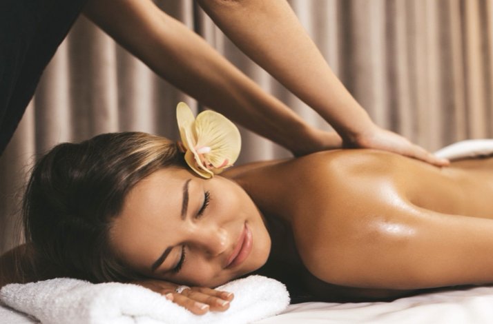 Relaxing spa experience with a focus on wellness and tranquility