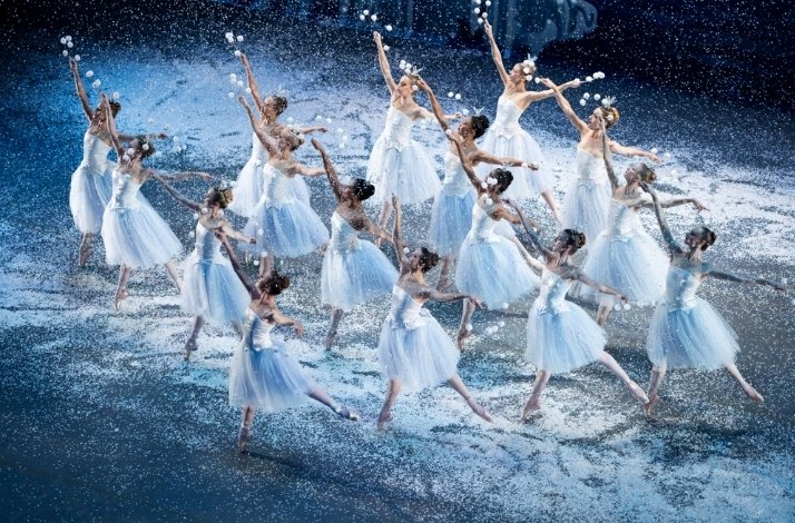 Celebrate George Balanchine's The Nutcracker® from the Chairman's Box: In Miami, Florida Ballerinas of the Nutracker during the performance at the Miami City Ballet stage