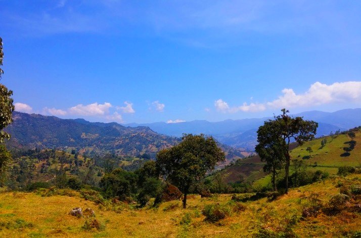 Panoramic views outside Bogotá.