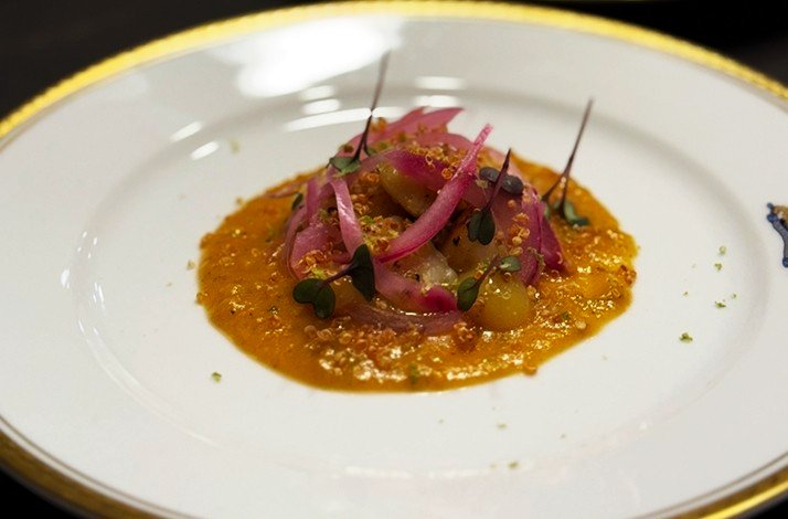 A gourmet meal prepared by Chef Javiera Palacios.