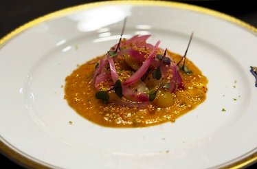 A gourmet meal prepared by Chef Javiera Palacios.