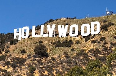 Hollywood iconinc sign on the mountain