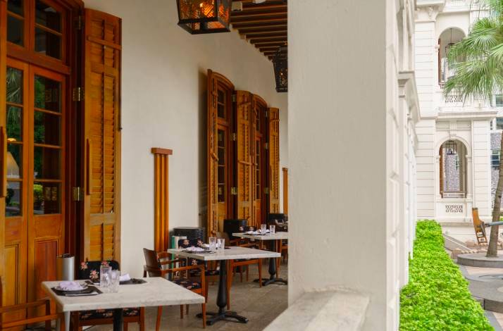 The terrace of LUMA restaurant