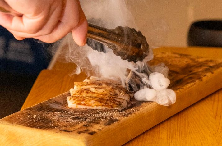 A dish served at the Michelin-starred Shota Omakase.