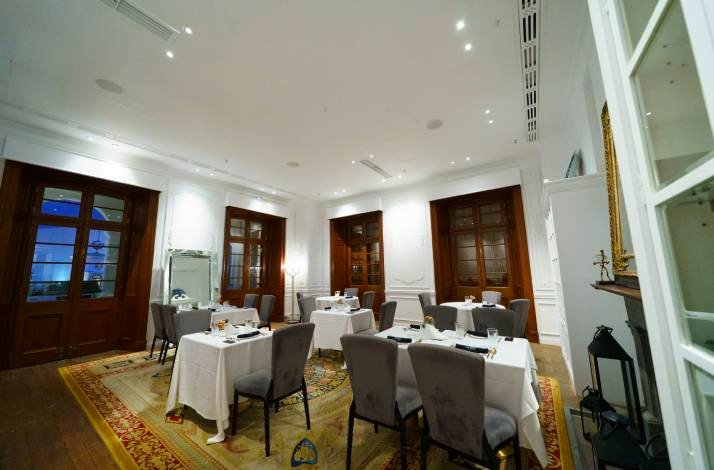 The interior of Cafe Bau in Hong Kong