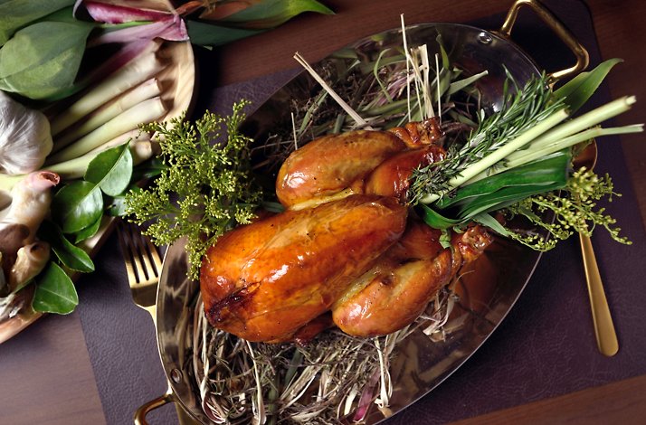 Grilled chicken dish served at  Cafe BAU.