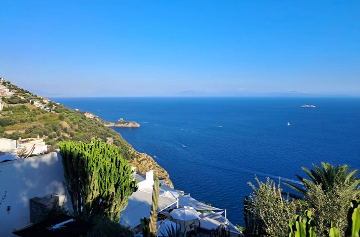 A panoramic view of the costal side of Furore.