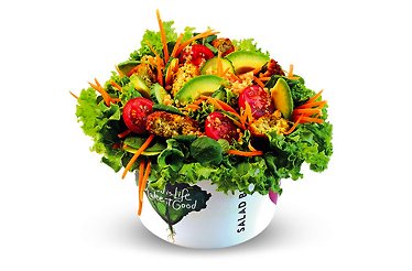 Bouquet of greenery and vegetables from Salad Box.