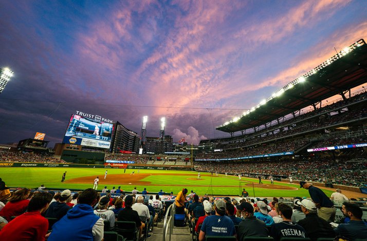 Truist Park Stadium crowded during the game