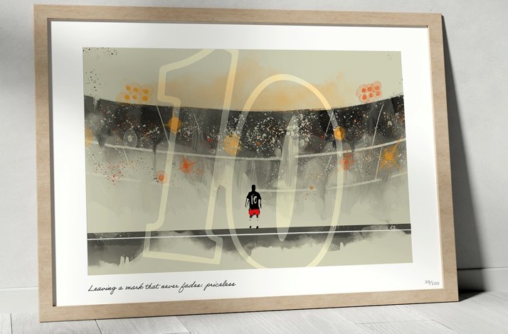 Signed poster from Messi 