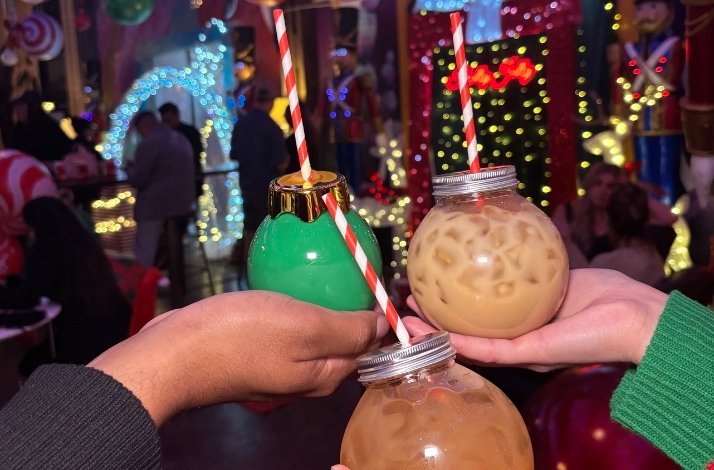 Toast to the start of the holiday season at Holly Jolly Bar: In New York, New York Festive drinks served at Holly Jolly Bar with special Christmas mugs.