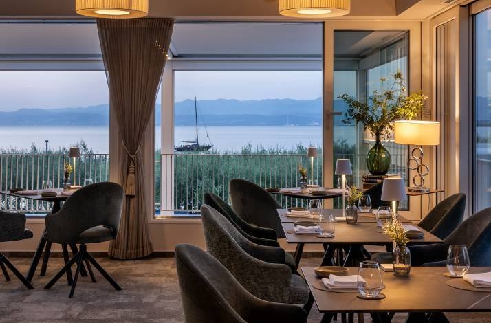 The interior of Restaurant Vila Rova on Krk, Croatia's largest island