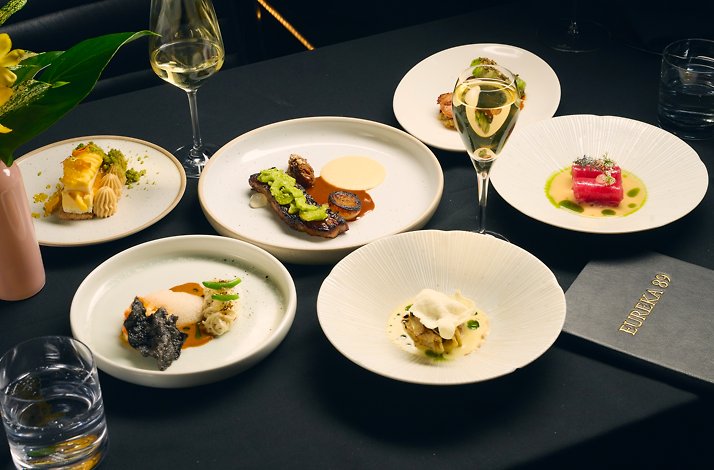 Six-course tasting menu served at Eureka 89 restaurant.
