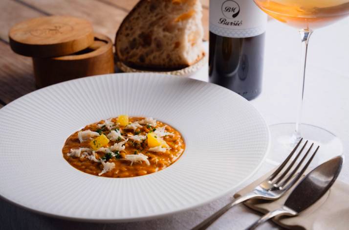 Seafood risotto at Konoba Zijavica in Mošćenička Draga.