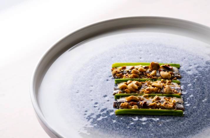 Plated dish at Konoba Zijavica in Mošćenička Draga.