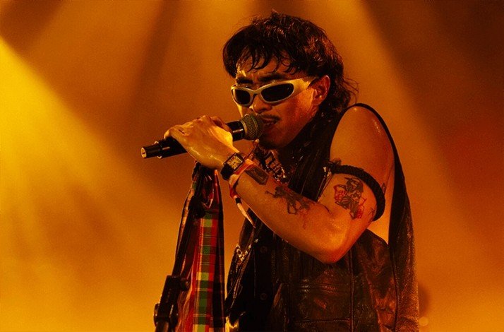 Performer on stage at Wonderfruit festival, Thailand.