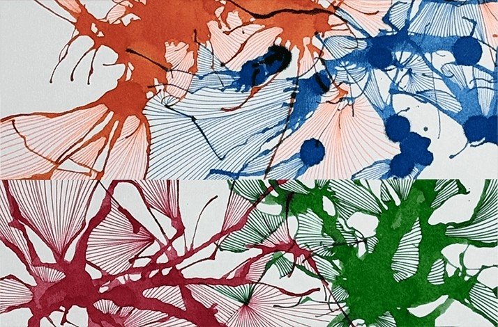 A painting made during art therapy at Wonderfruit 2025.