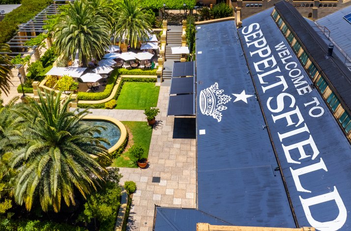 Bird's eye view of Seppeltsfield Barossa 