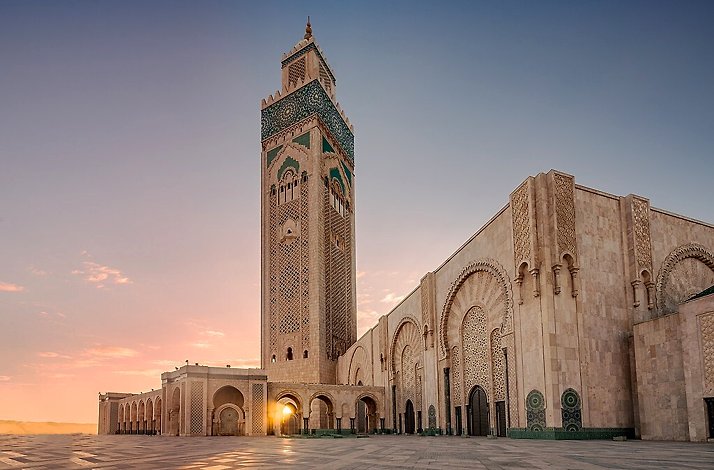 Outside view of Hassan II Mosque.
