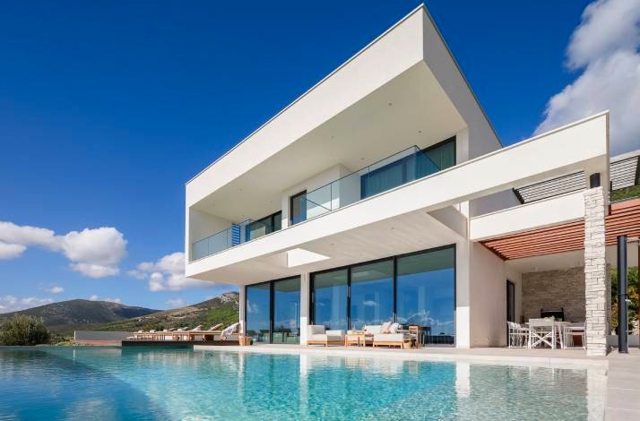 The view on villa Kastel Stari in Croatia