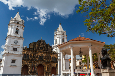 An aesthetic gazebo at the Metropolitan Cathedral Basilica of Santa María la Antigua.