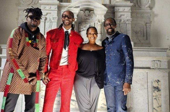 Fashion designers from Chocolate Fashion Global and Phil & Joe Shoe Co ateliers, Accra, Ghana.