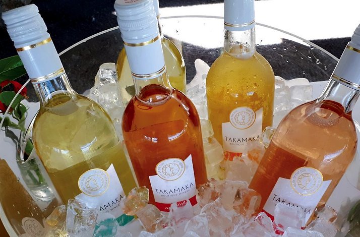 Bottles of wine from Takamaka Boutique Winery.