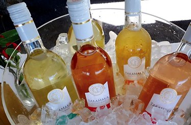 Bottles of wine from Takamaka Boutique Winery.